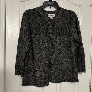 Sag Harbor Women's Charcoal Cardigan EUC Large